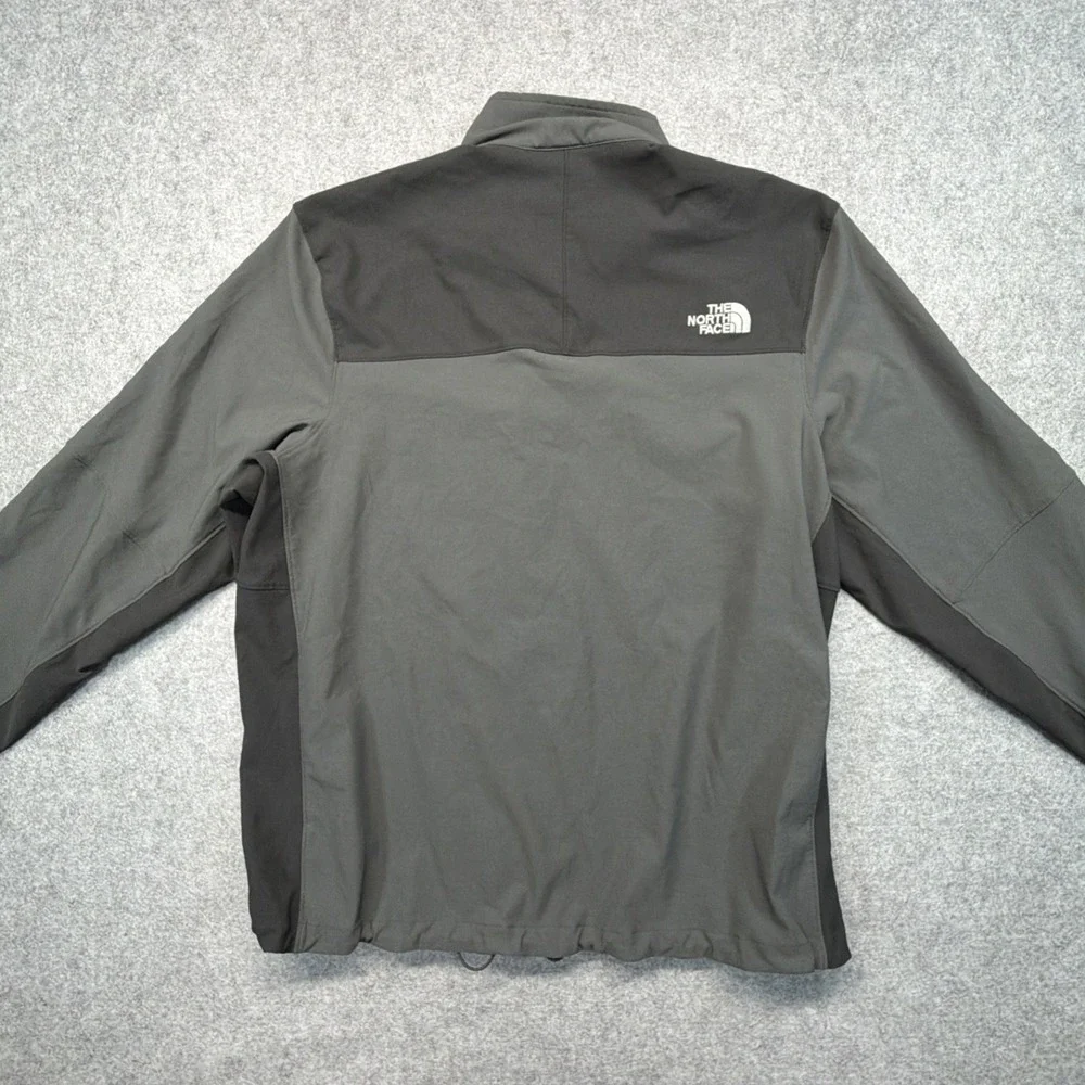 The North Face Softshell Jacket Mens XL Black Gray Full Zip Apex Bionic Coat